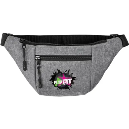 Slazenger Monterey Waist Bag Grey Front Branded
